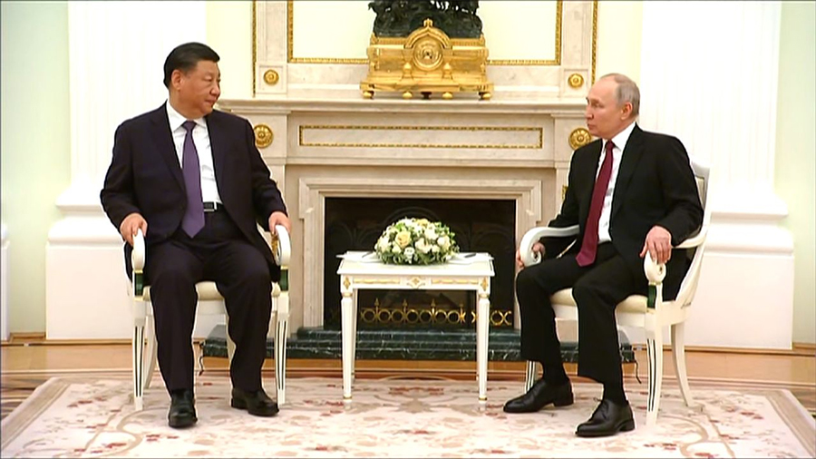 चिनीयाँ राष्ट्रपति सी र रुसी राष्ट्रपति पुटिनबीच भेटवार्ता यूक्रेनसगँको लडाइँ रोक्न सीको प्रस्ताव